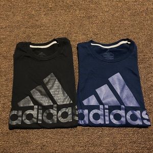 Two Adidas graphic t shirts men’s medium